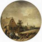 Teniers David II Landscape with a Rural Tavern - Hermitage